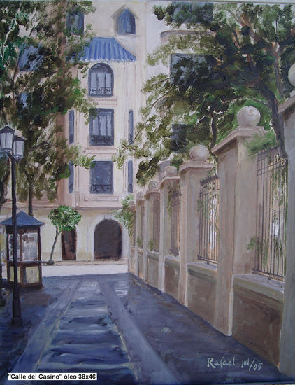 Calle del Casino Oil Canvas