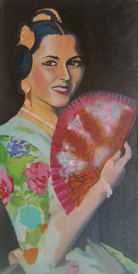 Fallera 1 Oil Canvas Portrait