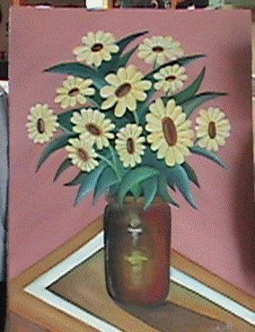 Flores I Oil Canvas Floral Painting