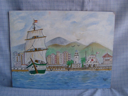 Velero en el puerto