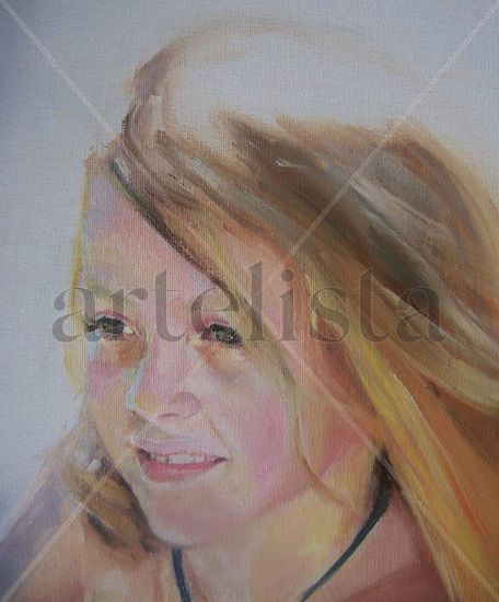 Niña rubia Oil Canvas Landscaping