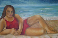 Mujer en la playa