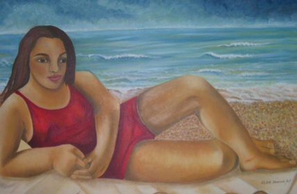 Mujer en la playa