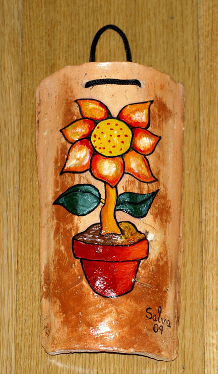 Flor infantil sobre...
