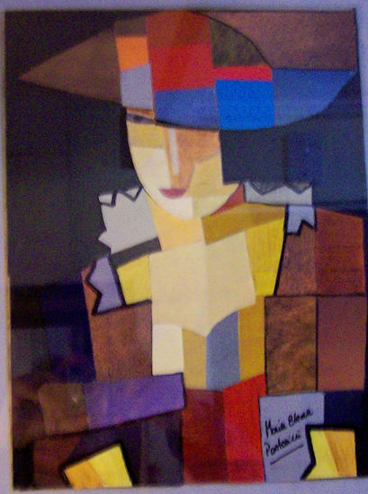 Mujer pensativa Paper Figure