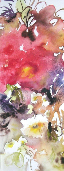 la vida es bella Watercolour Paper Floral Painting