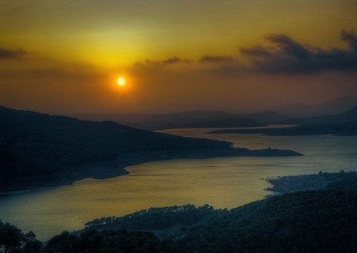 Puesta de sol en Ardales 