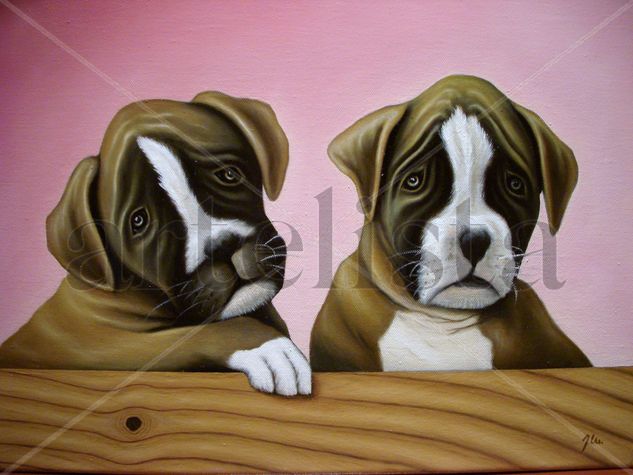 Cachorros 2 Oil Canvas Animals