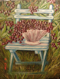 Silla con arandanos