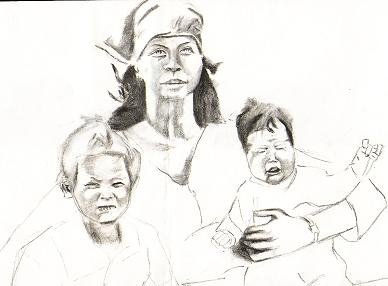 Familia Mejia Charcoal