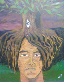 Autorretrato con arbol
