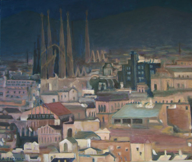 La ciudad II Oil Canvas Landscaping