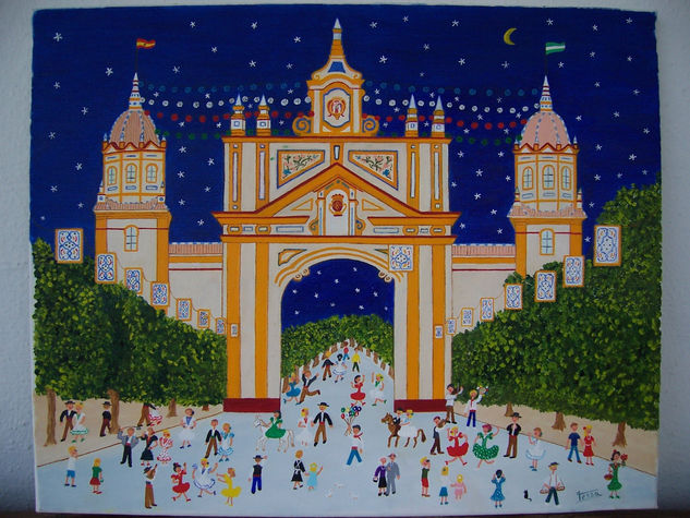 Feria de Sevilla Oil Canvas Landscaping