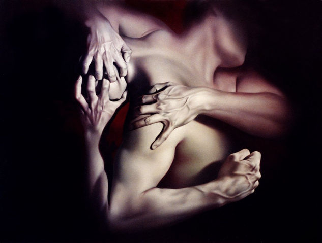 sin escape Oil Canvas Figure Painting