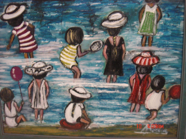 escena de playa Oil Canvas Landscaping