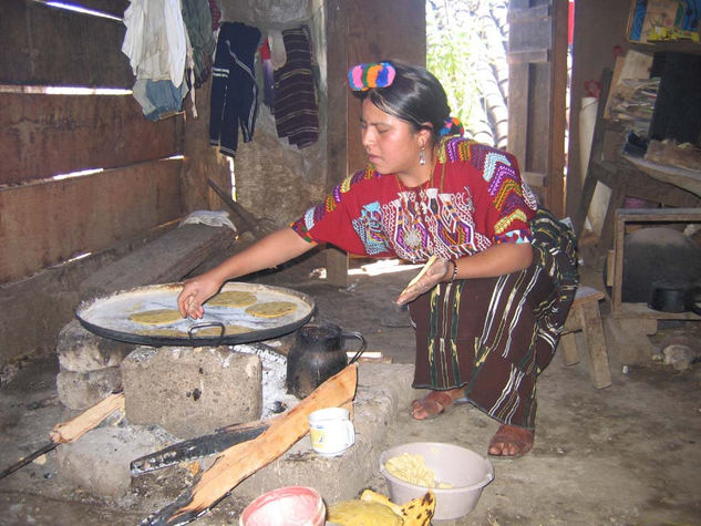 Una cocina de las viviendas de chajul quiché guatemala 