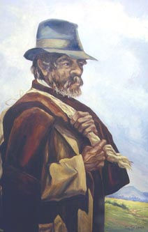 01_EL VIEJO CAMPESINO Oil Canvas Portrait