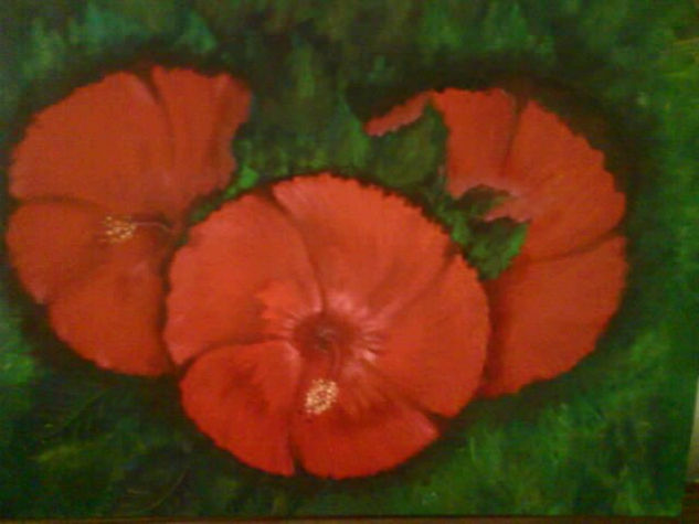 Papos. Oil Canvas Floral Painting