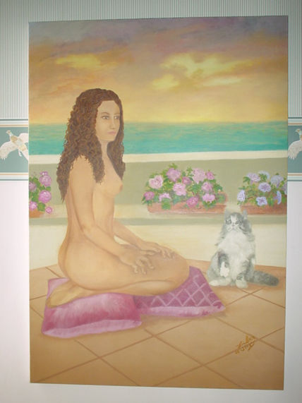 Desnudo en el balcon