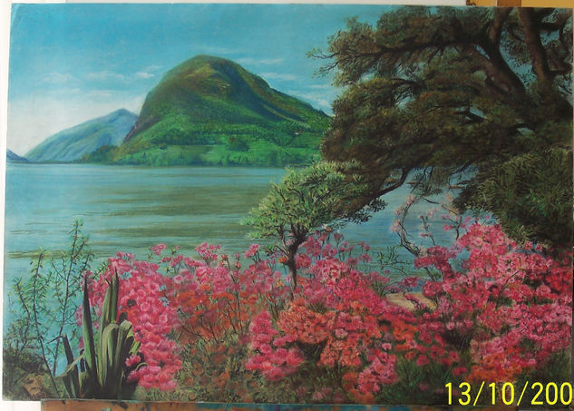 paisaje Pastel Papel