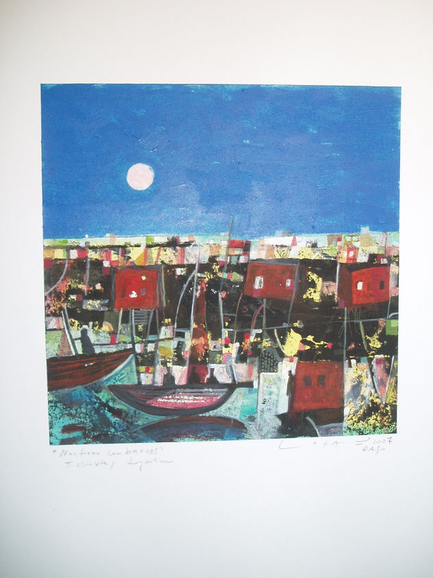 luna con barcas