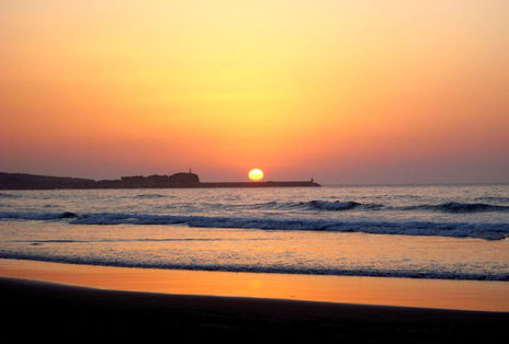 Espigón con Ocaso