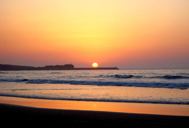 Espigón con Ocaso