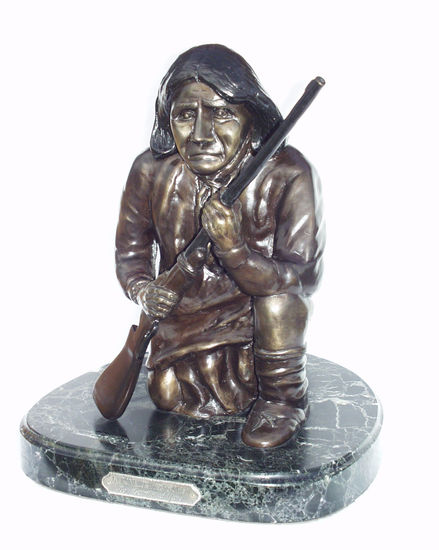 GERONIMO  INDIAN  (Apache  Warrior  Chief)   U.S.A Bronze Figurative