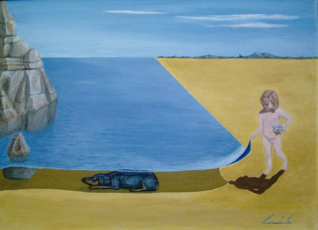 La siesta de Siva. (Homenaje daliniano) Acrylic Panel Landscaping