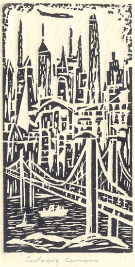 New York Imaginario Linocut