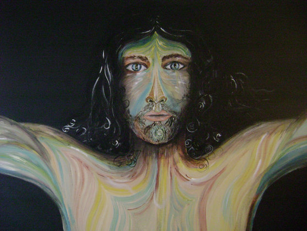 Los ojos de jesùs Acrylic Canvas Figure Painting