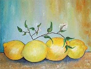 Limones Oil Canvas Still Life Paintings