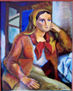 mujer  descansando