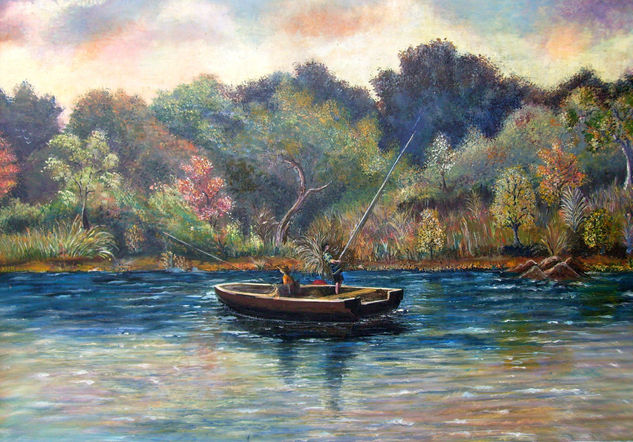 UN DIA DE PAZ Oil Panel Landscaping