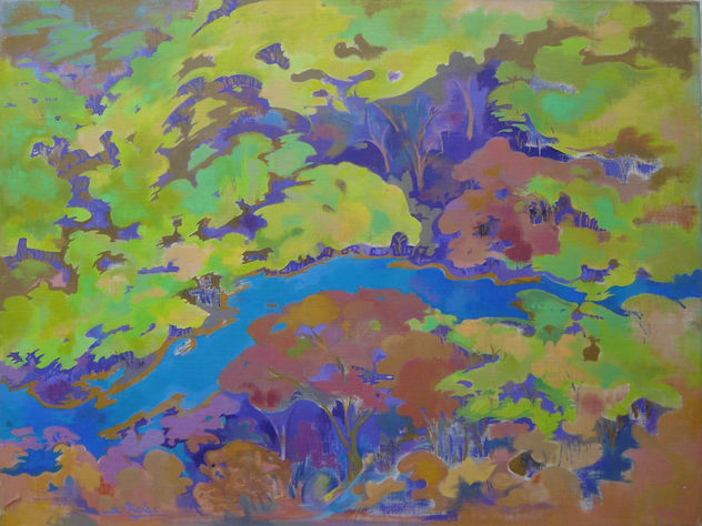 Susana Rojas. 2004 Cinta de Agua. Óleo. 75 x 100 cm