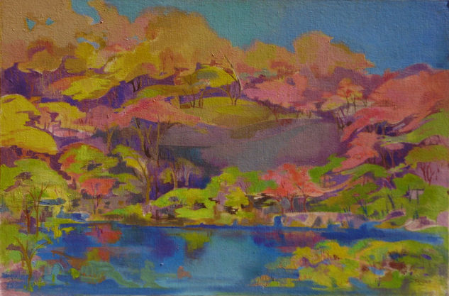 Susana Rojas. 2004 Bosque y Lago. Óleo. 60 x 90 cm 