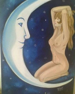 Extasis Lunar Oil Canvas Nude Paintings