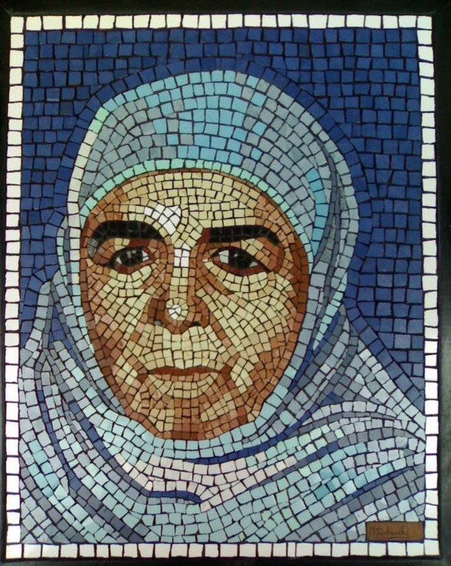 retrato con mosaicos