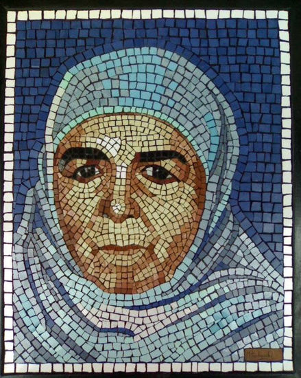 retrato con mosaicos 