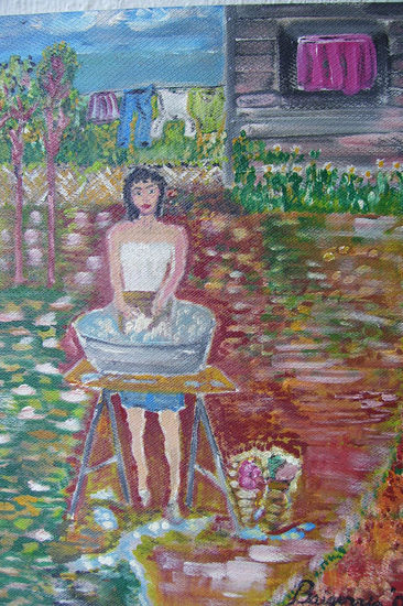 PRESENCIA IV-SERIE MUJERES Acrylic Panel Figure Painting