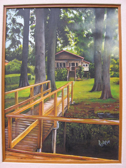 La casa en la Isla Oil Canvas Landscaping