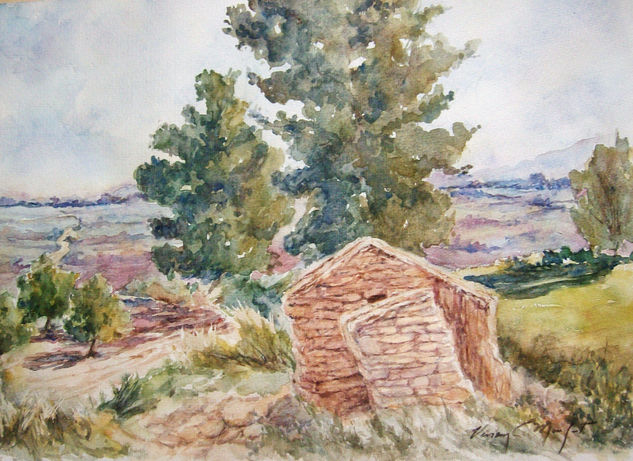 Campos de Belgida IV Watercolour Paper Landscaping