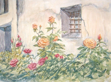 Rosas en la ventana