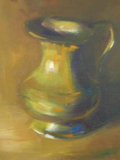 jarra bronce Oil Canvas Still Life Paintings