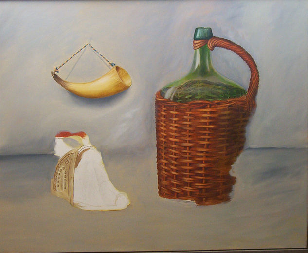 garrafa y cacho Oil Canvas