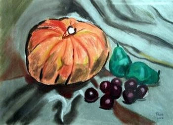 Bodegón. Pastel Card Still Life Paintings