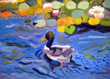 Cisne. Oil Canvas Animals