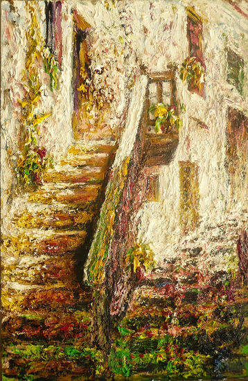 Casa la Yaya. Oil Canvas Landscaping