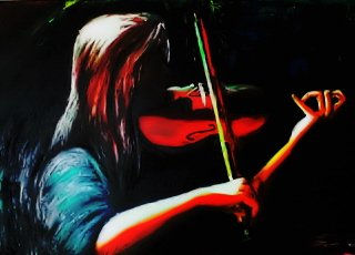 Violinista Oil Canvas Figure Painting