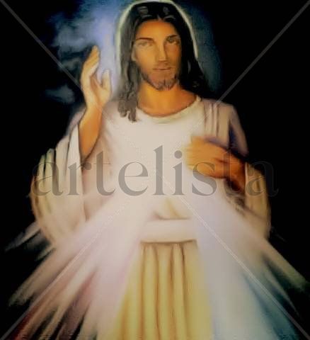 Jesus de la Misericordia Oil Canvas Figure Painting